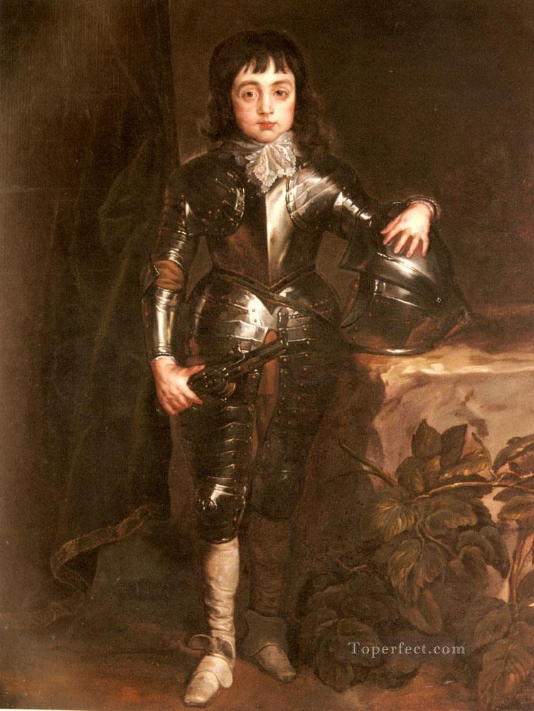 Portrait Of Charles II When Prince Of Wales Baroque court painter Anthony van Dyck Oil Paintings